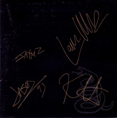 llica サイン入り　Blackアルバム Metallica Autographed Signed the Black Album Vinyl - James